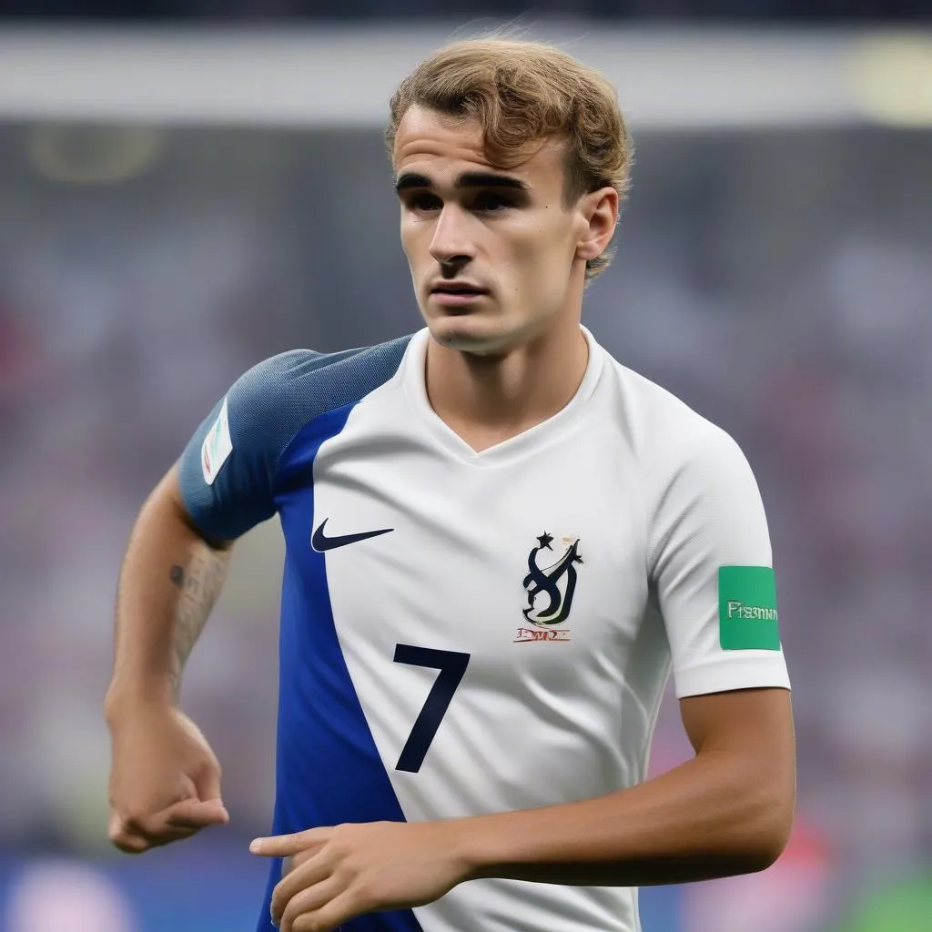 Antoine Griezmann trong trận đấu World Cup 2018