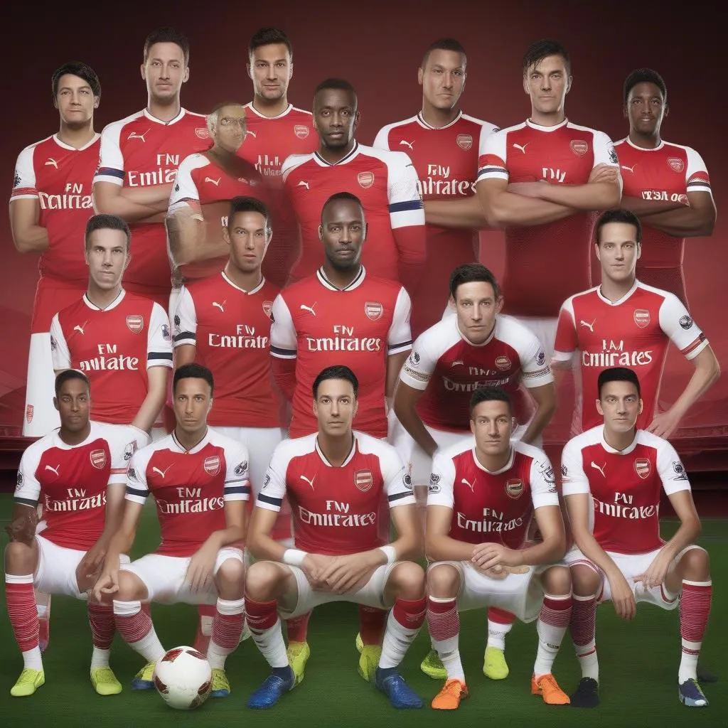 Hình ảnh đội hình chính Arsenal mùa giải 2015