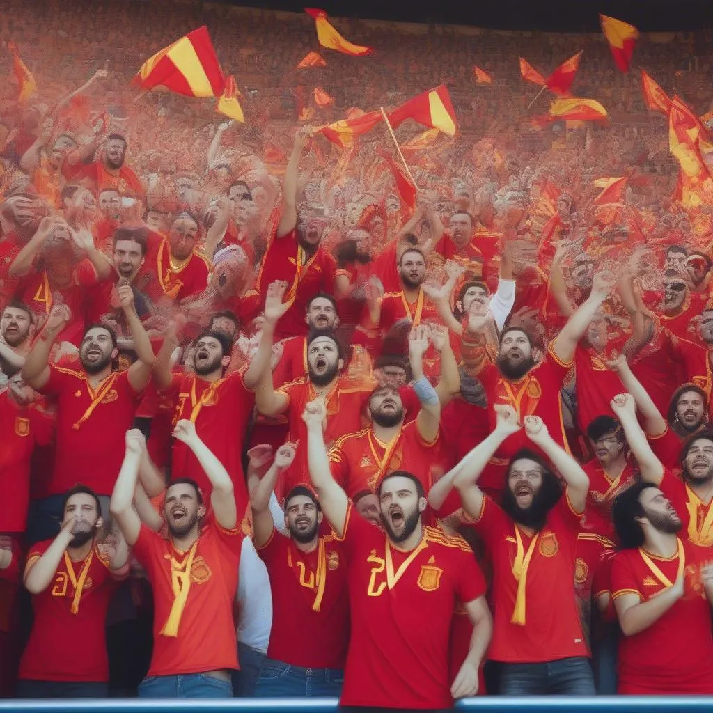 Spanish football fans