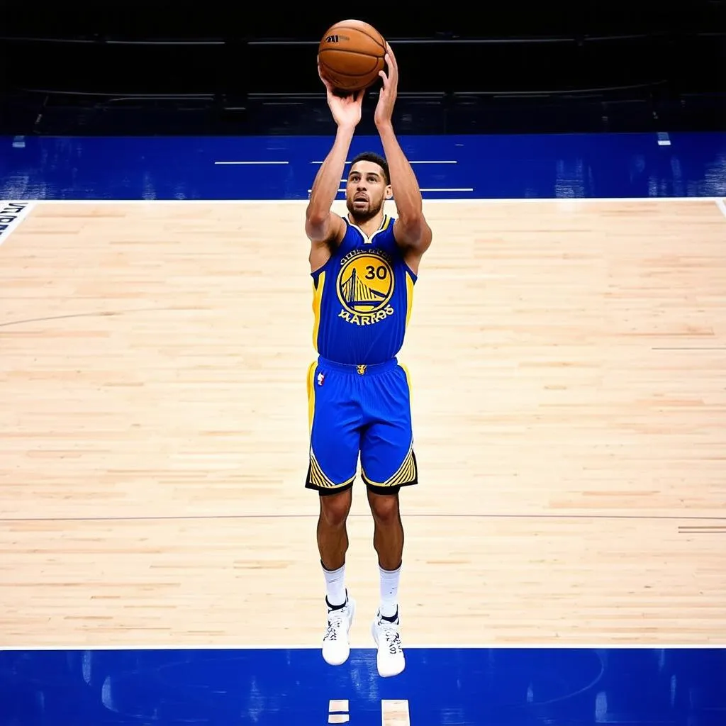 Stephen Curry ném bóng rổ