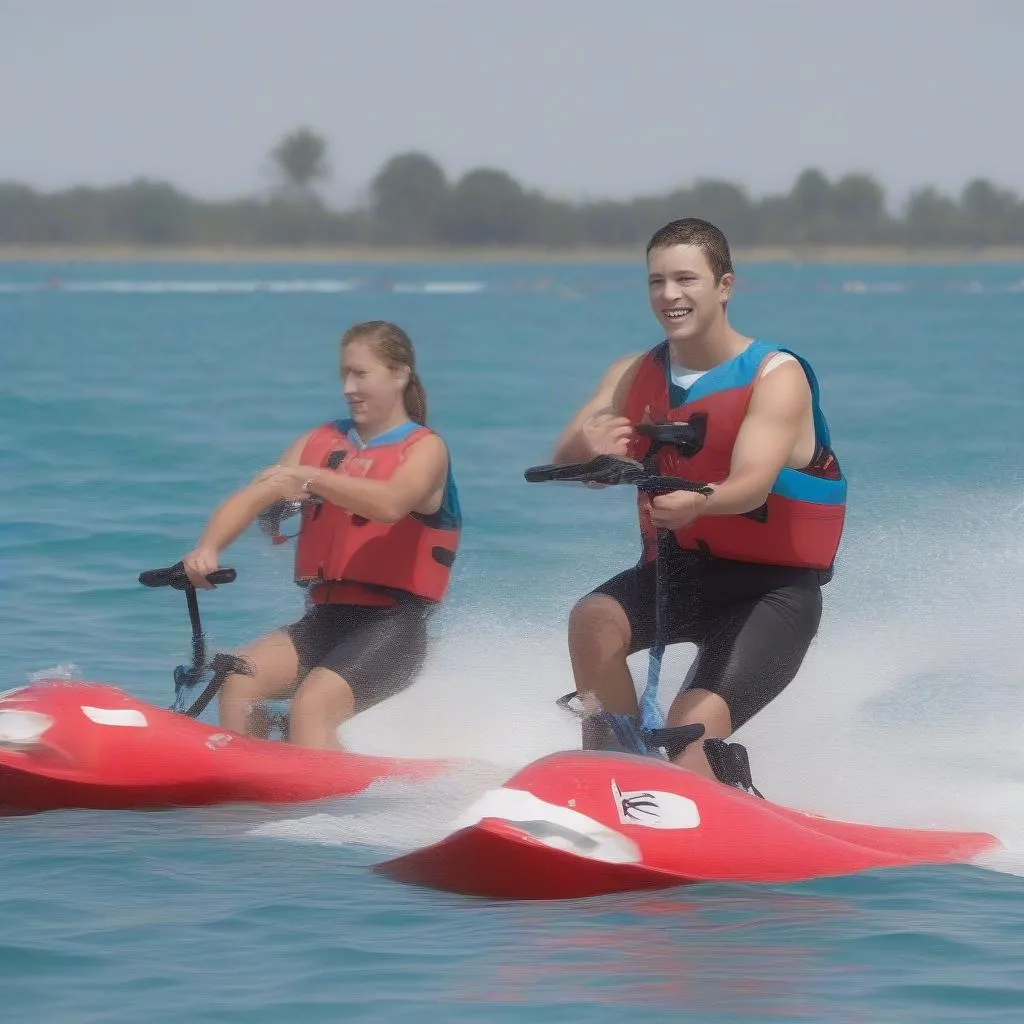 Sport activities taking place on water