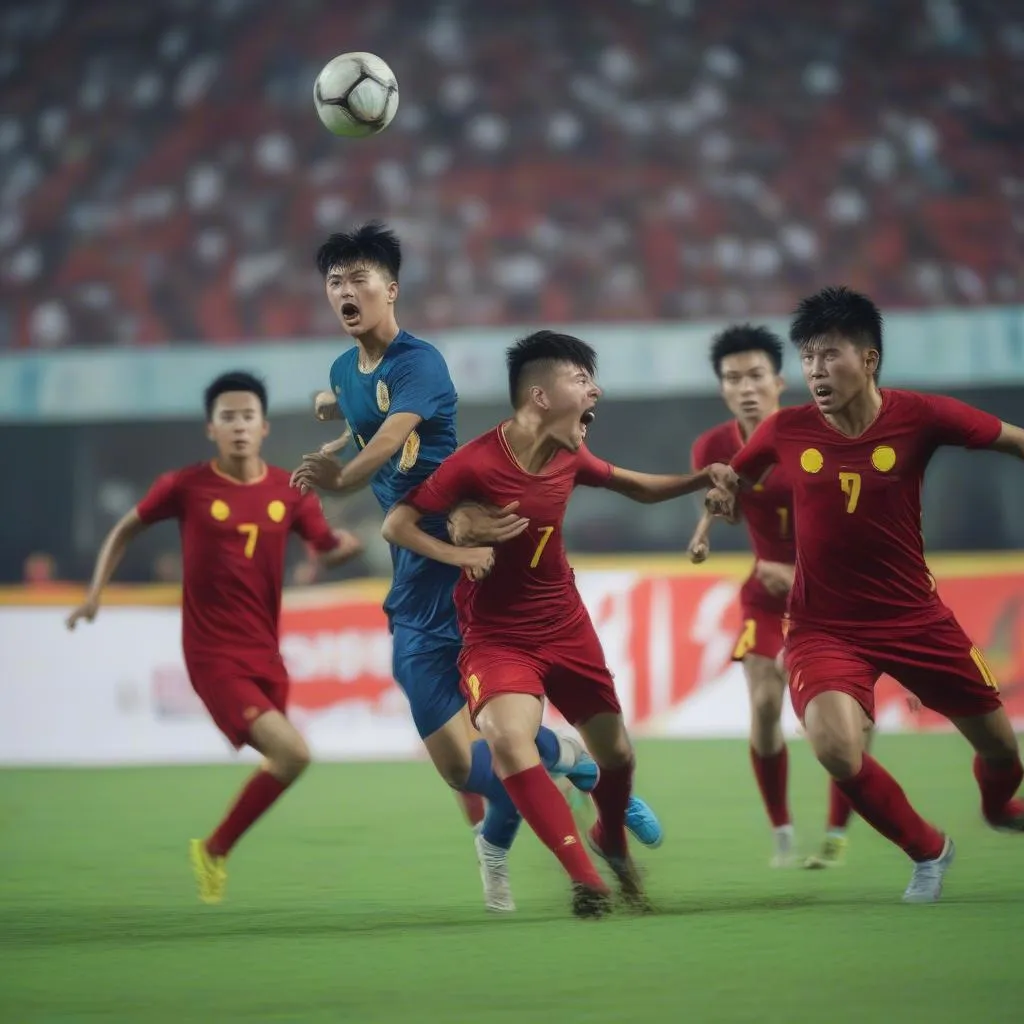 Hình ảnh đội tuyển U23 Việt Nam trong trận chung kết U23 Châu Á 2018