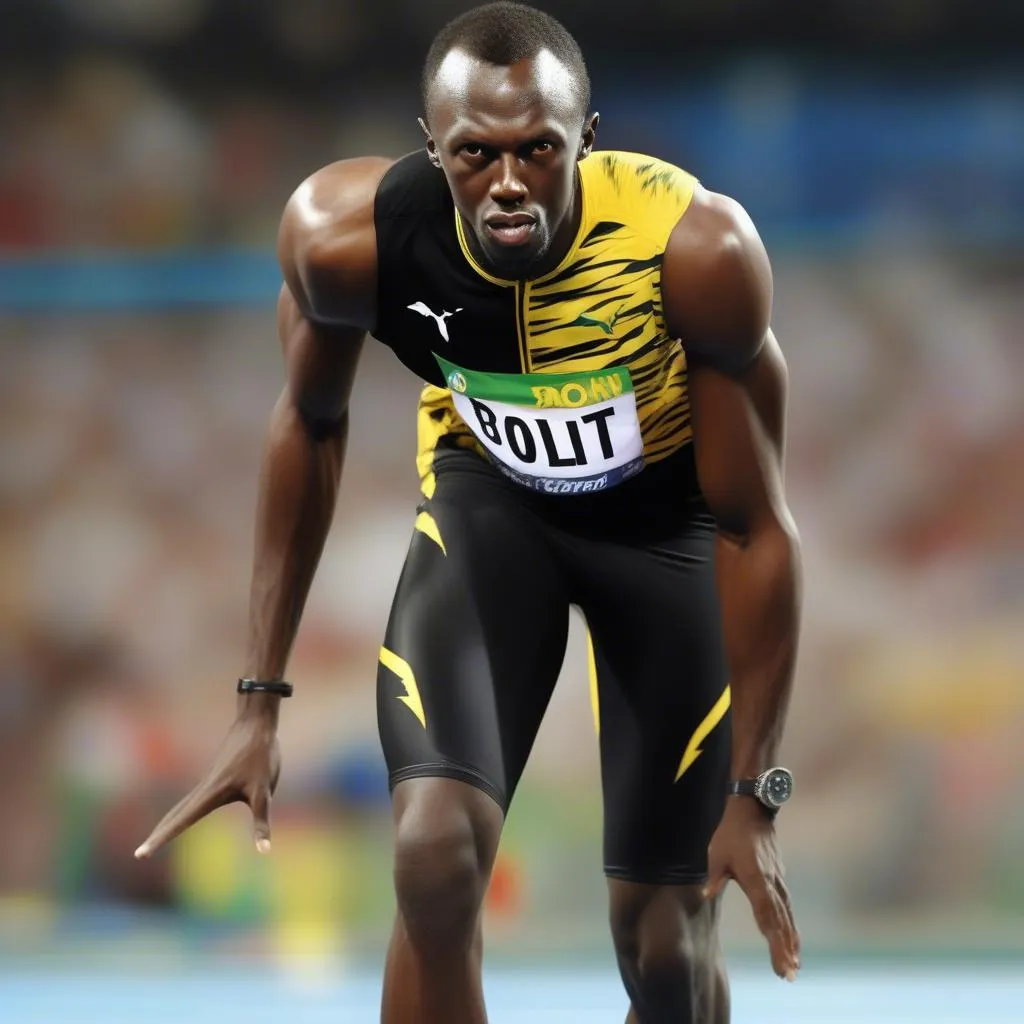 Usain Bolt, Tia chớp, "Báo đen", kỷ lục gia điền kinh