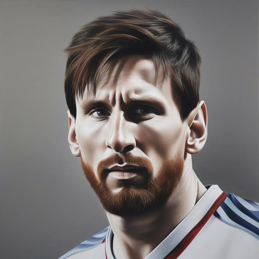 Tranh vẽ chân dung Lionel Messi