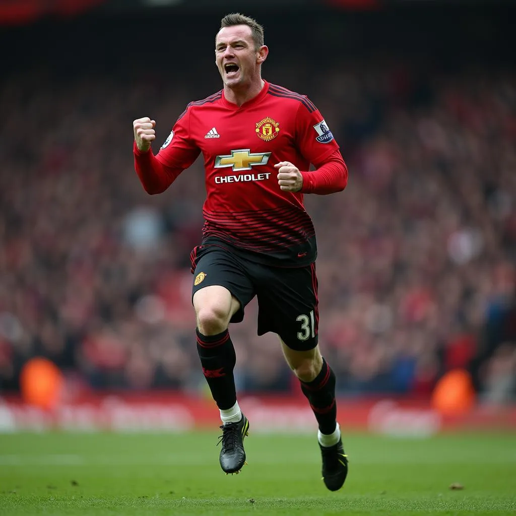 Wayne Rooney ăn mừng bàn thắng