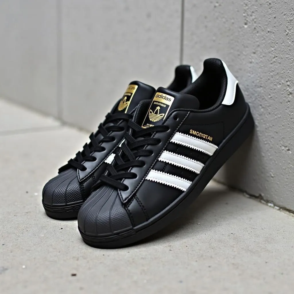 Giày thể thao Adidas Superstar trang đen