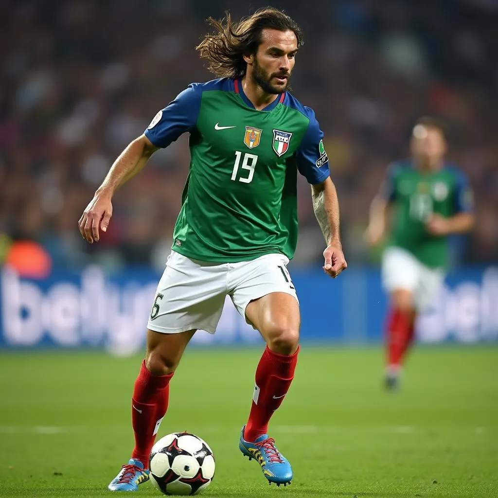 Andrea Pirlo điều khiển trận đấu