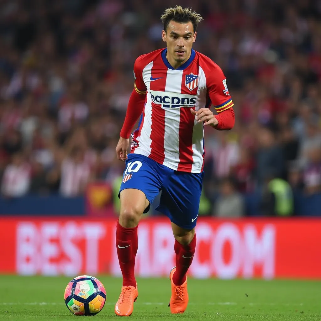 Antoine Griezmann với số áo 10 huyền thoại tại Atletico Madrid