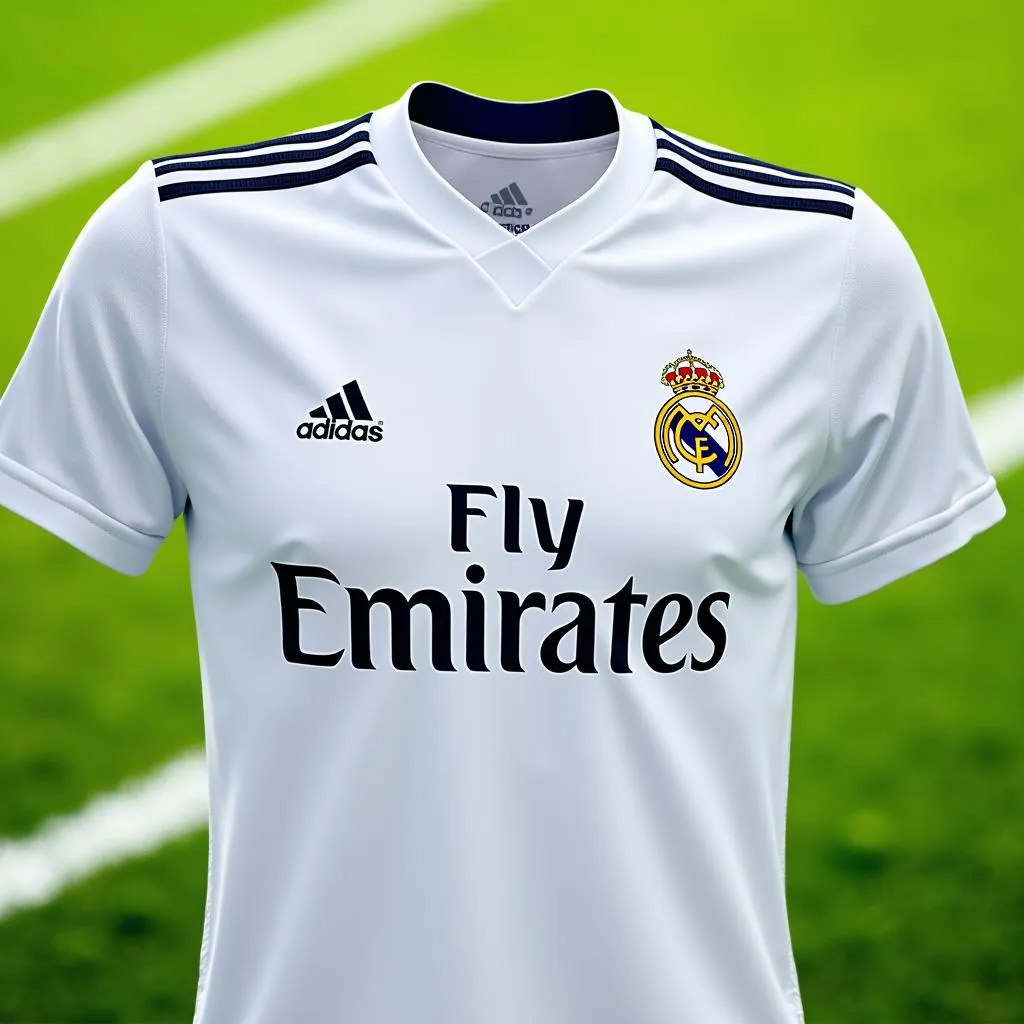 Áo đấu Real Madrid với logo Fly Emirates