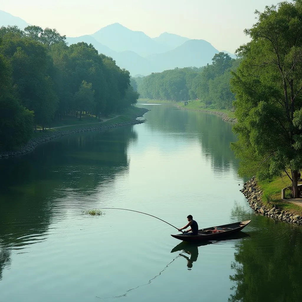 Câu Cá Trên Sông Lam, Thanh Hóa - Hòa Mình Với Thiên Nhiên