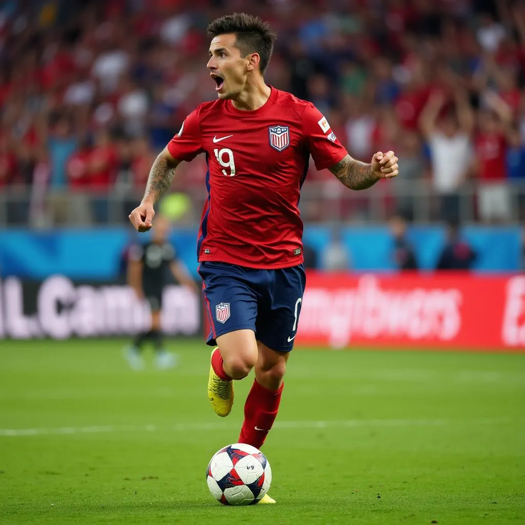 Christian Pulisic ăn mừng bàn thắng tại World Cup 2022