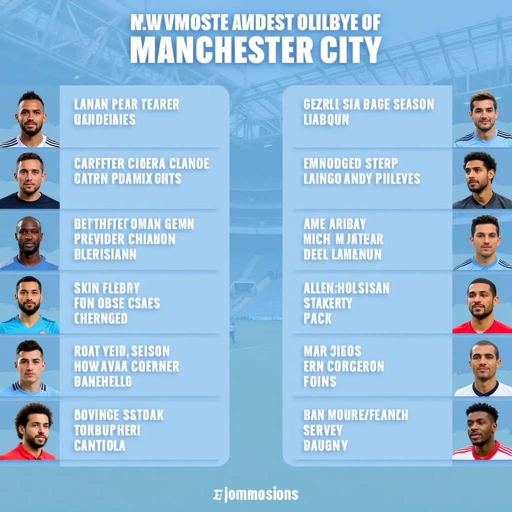 Danh sách cầu thủ Man City 2020