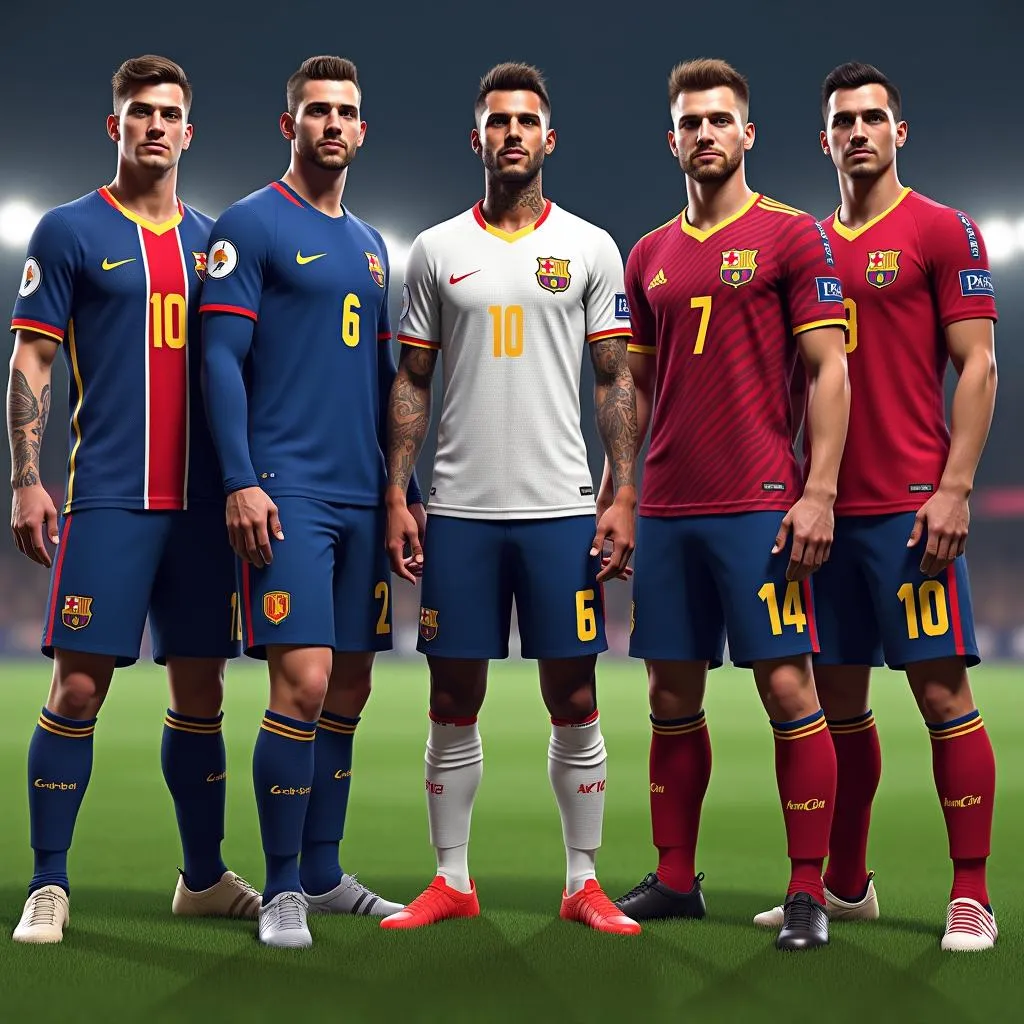 Đội hình Fifa Online 4 với số áo đẹp