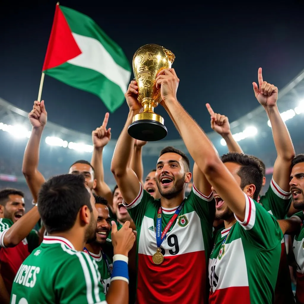 Đội tuyển Kuwait ăn mừng chức vô địch Asian Cup