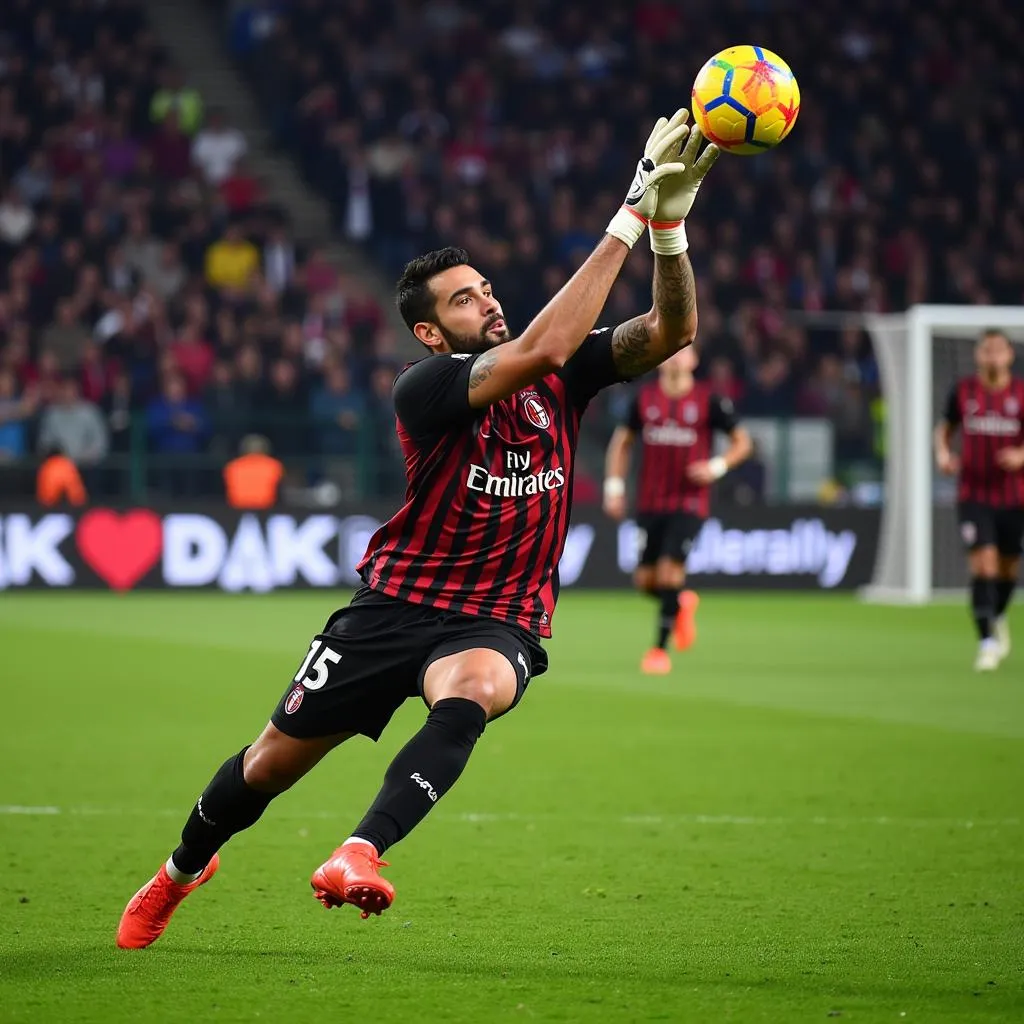 Gianluigi Donnarumma bay người cứu thua cho AC Milan