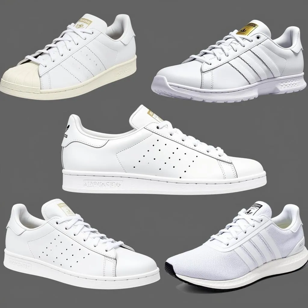 Các mẫu giày thể thao nam Adidas trắng phổ biến