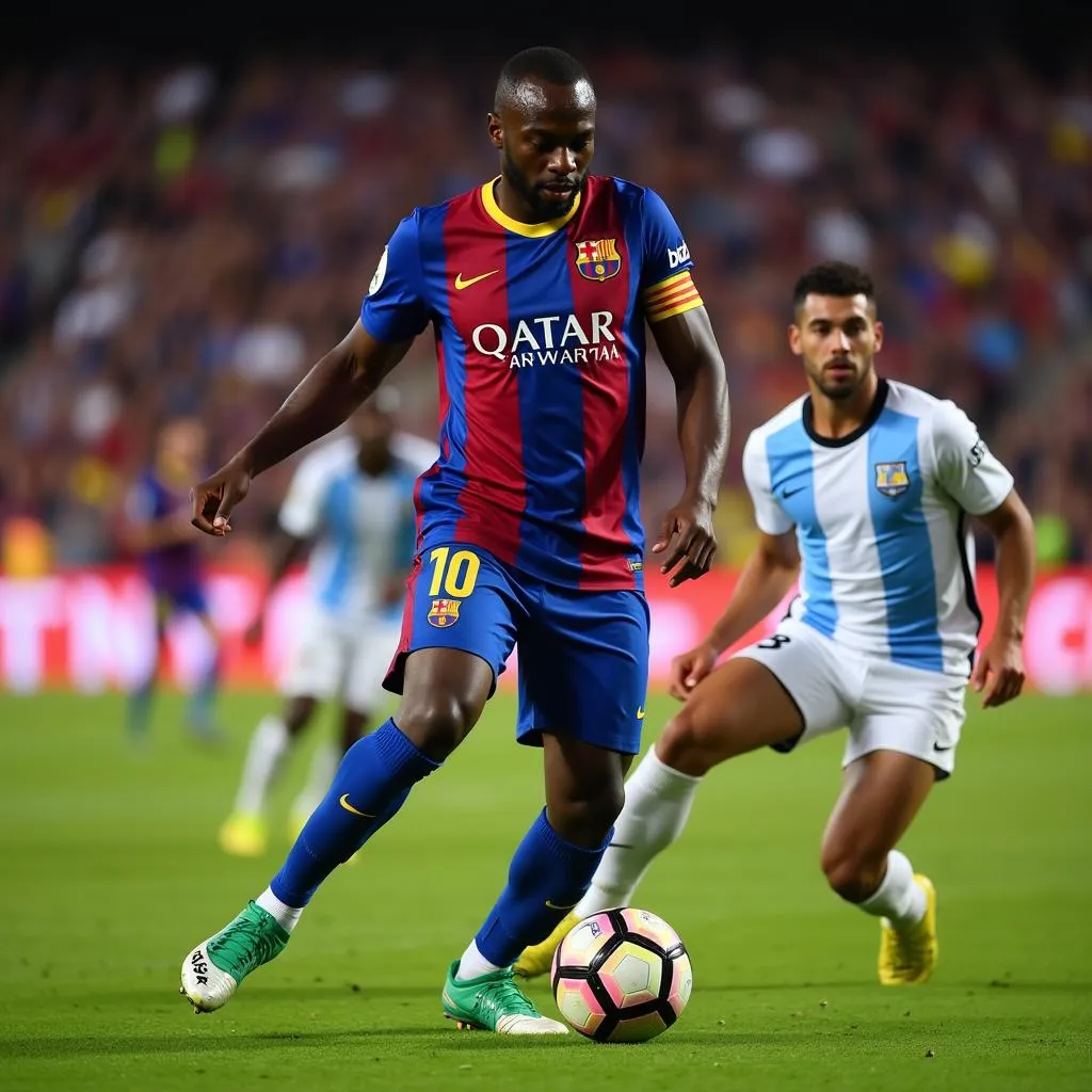 Jules Koundé phòng ngự trong màu áo Barca