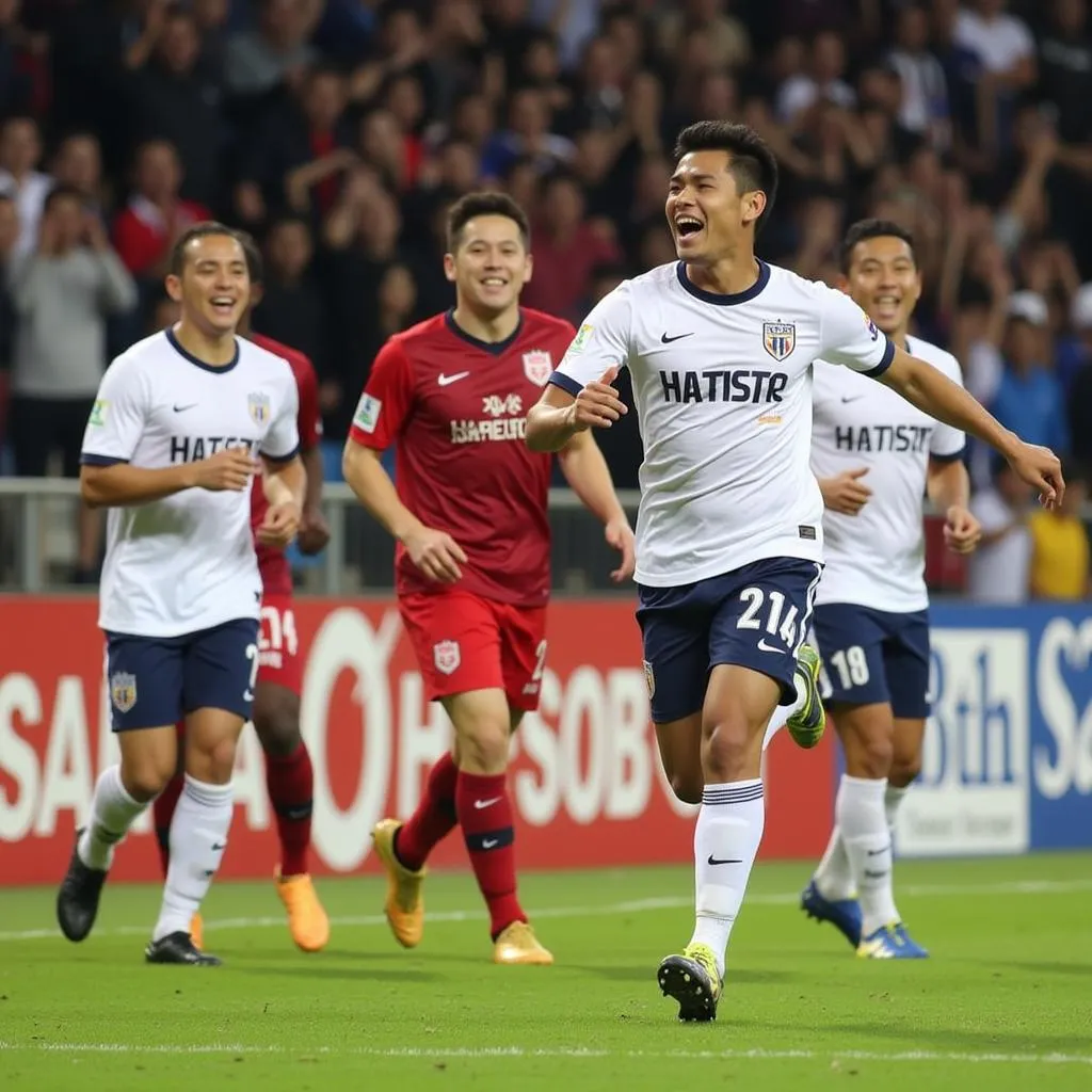 Kiatisuk Senamuang ghi bàn trong màu áo Hokkaido Consadole Sapporo