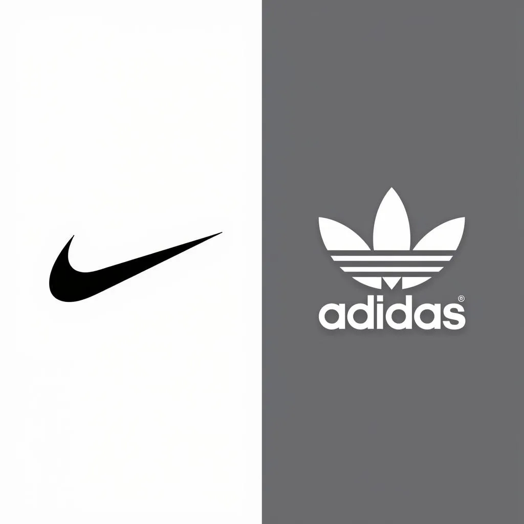 Logo của Nike và Adidas