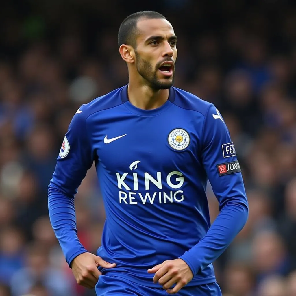 Riyad Mahrez trong màu áo Leicester City năm 2016