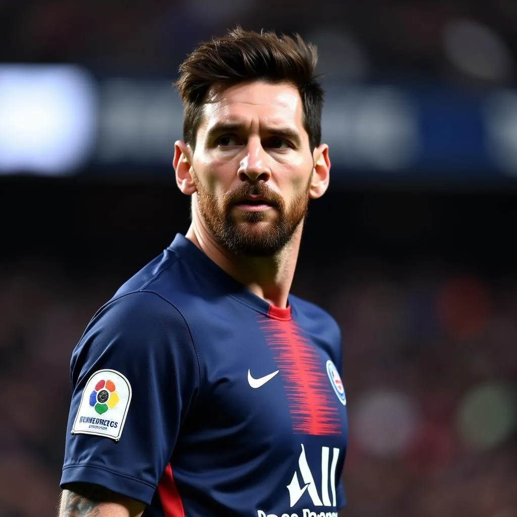 Lionel Messi trong màu áo PSG