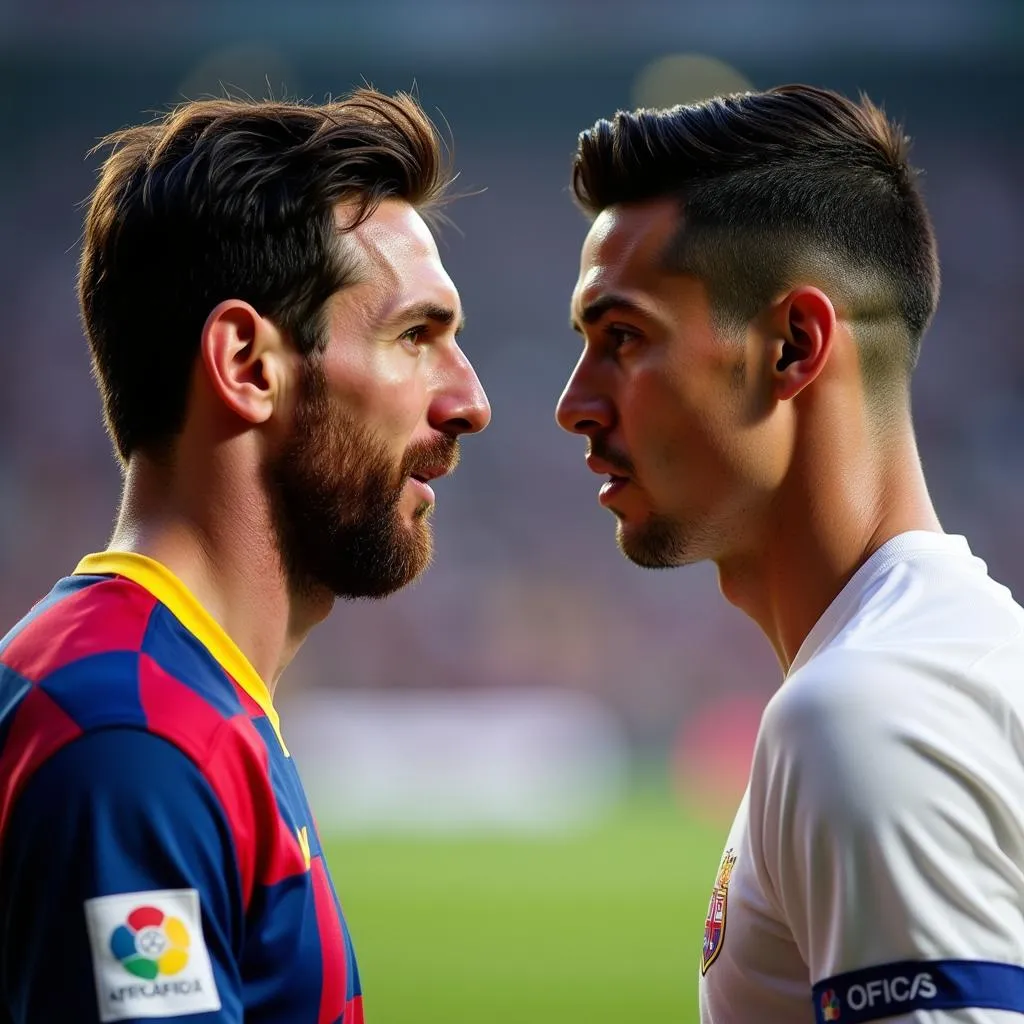 Messi và Ronaldo so tài trên sân cỏ