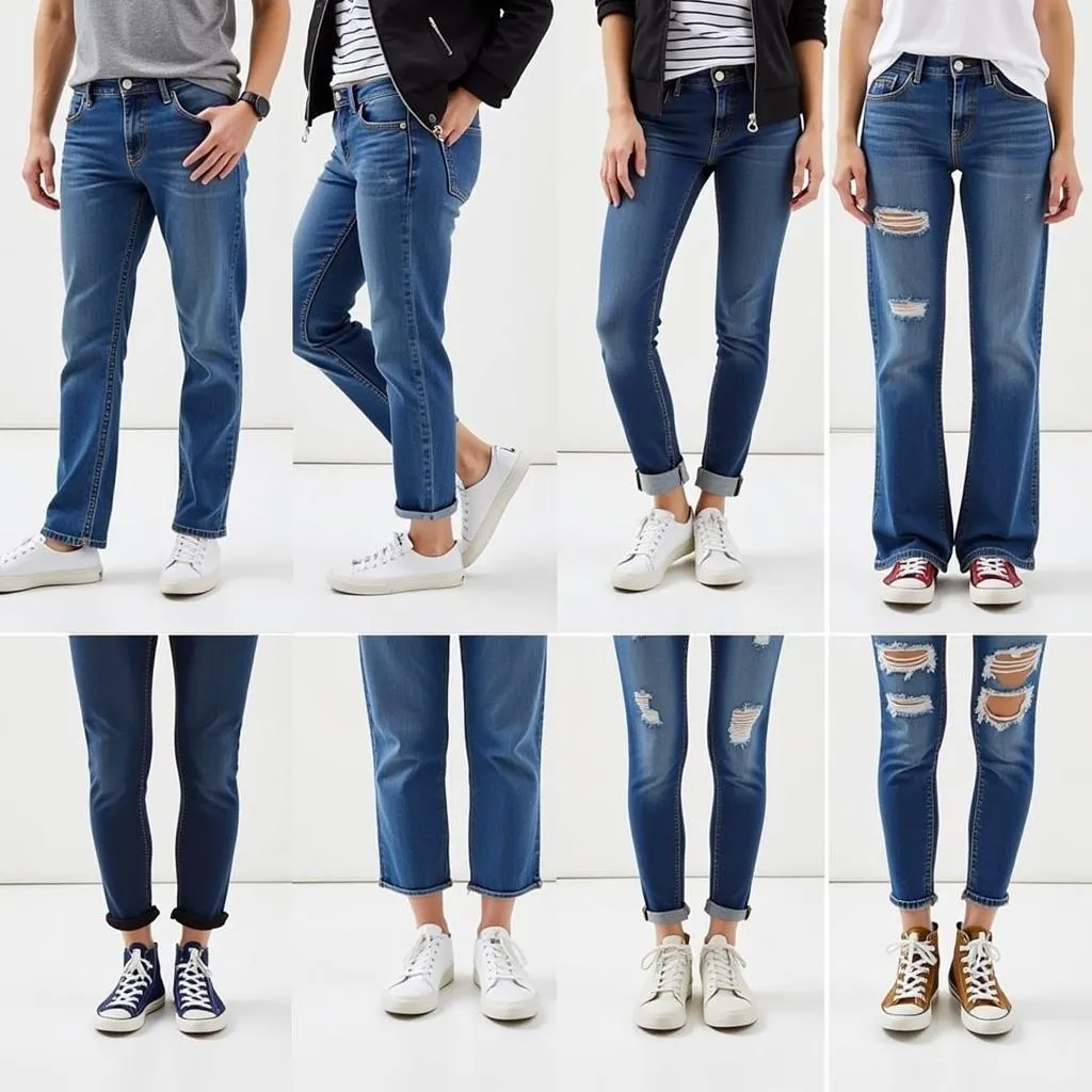 Phối Quần Jeans Với Giày Thể Thao