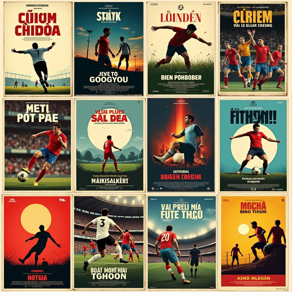 Movie posters of Vietnamese football films