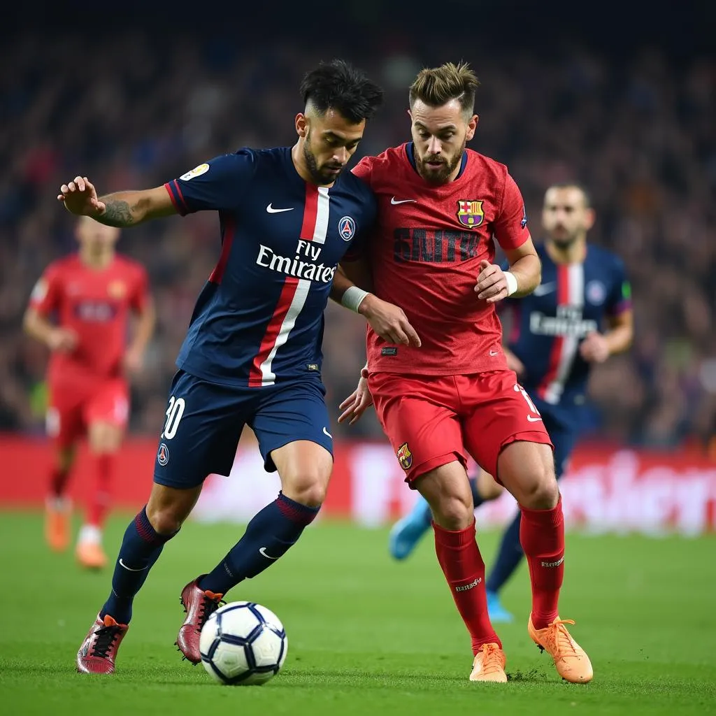 Cầu thủ PSG đối đầu Barca