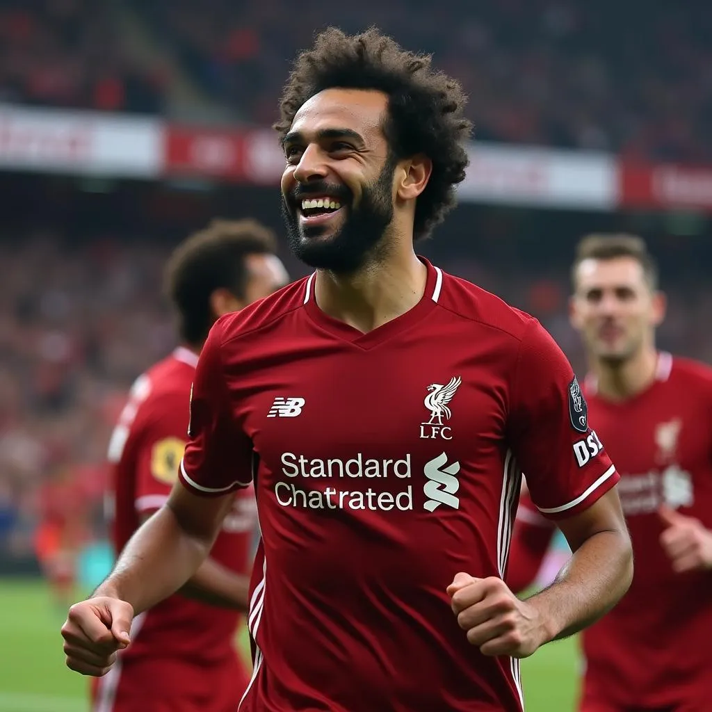 Mohamed Salah ghi bàn trong màu áo Liverpool