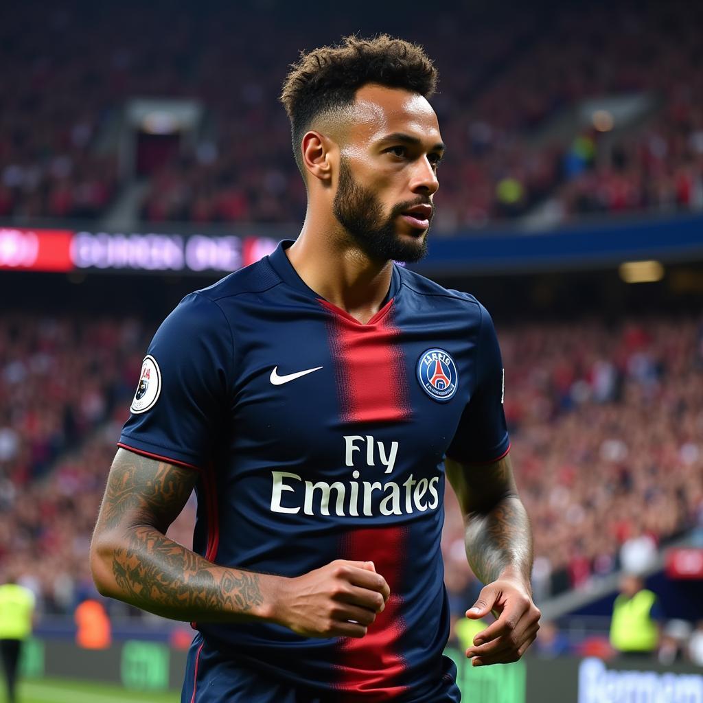 Neymar trong chiếc áo PSG 2018