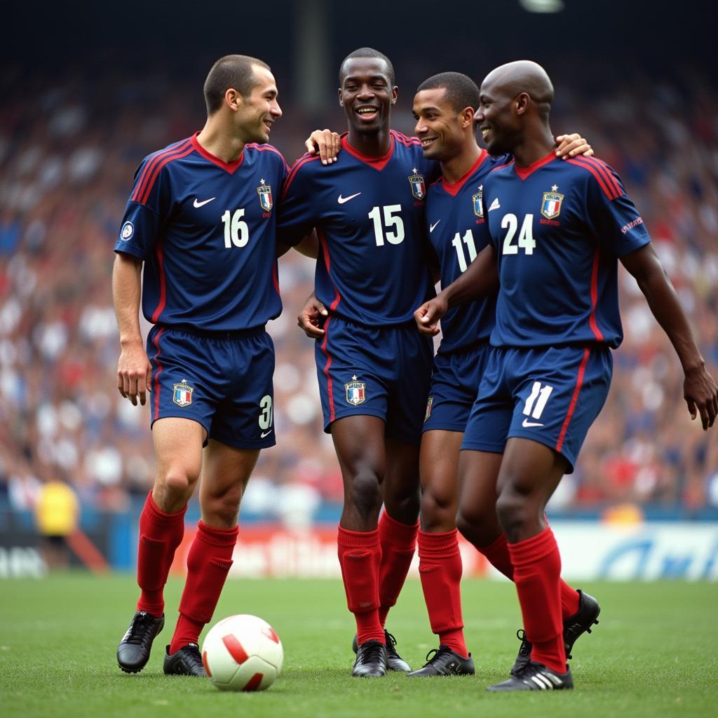 Bộ tứ huyền thoại Pháp: Zidane, Henry, Vieira, Thuram