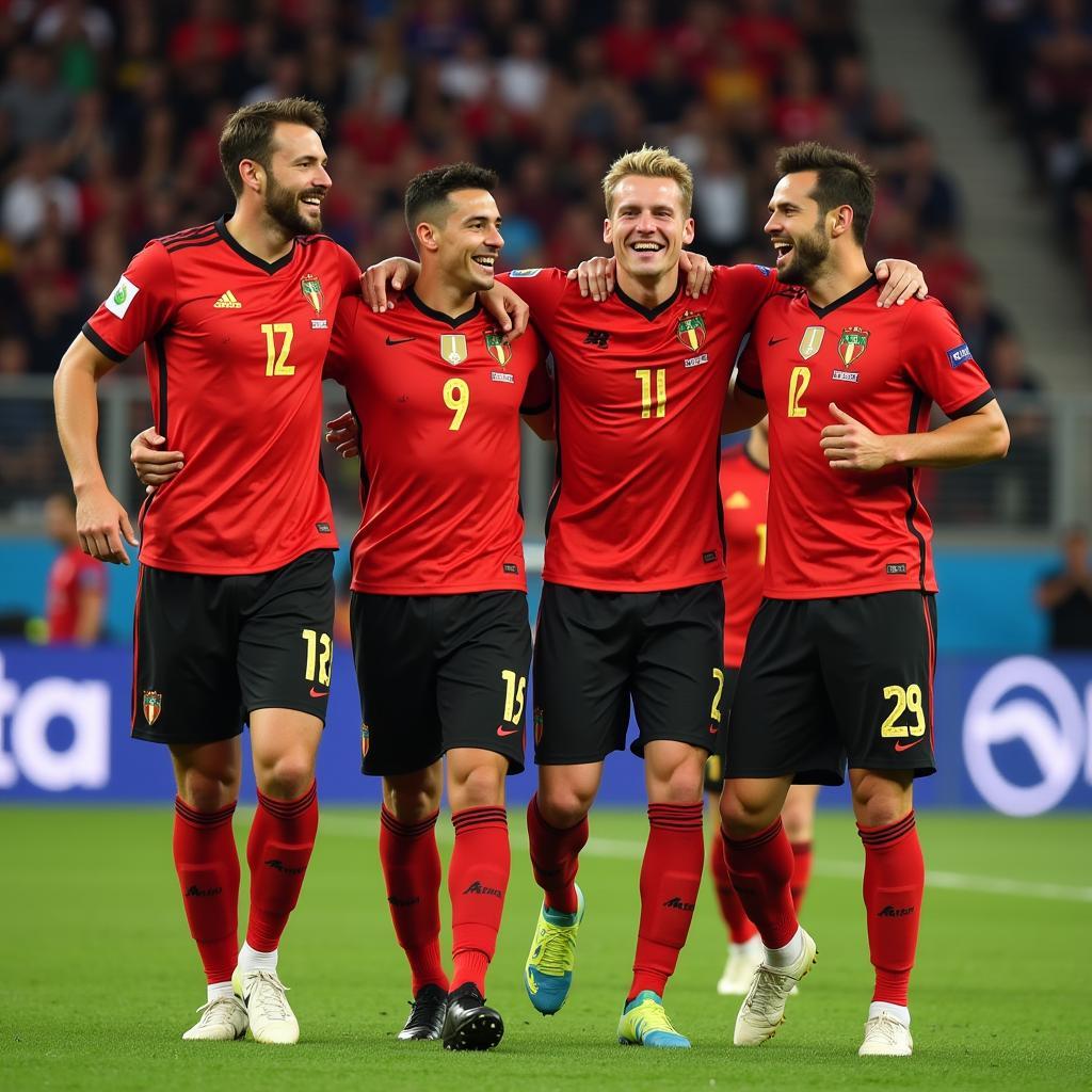 Cầu thủ Bỉ khoác áo đấu World Cup 2018: Khoảnh khắc tự hào trên sân cỏ