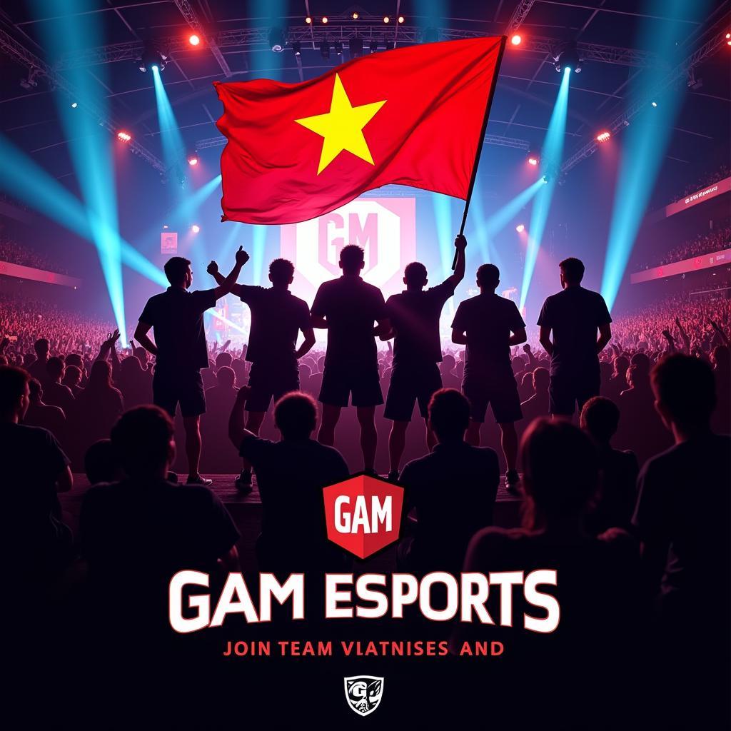 Điện ảnh và hình ảnh cầm cờ GAM Esports