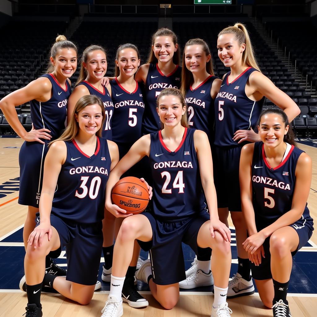 Gonzaga Bulldogs women's basketball team photo