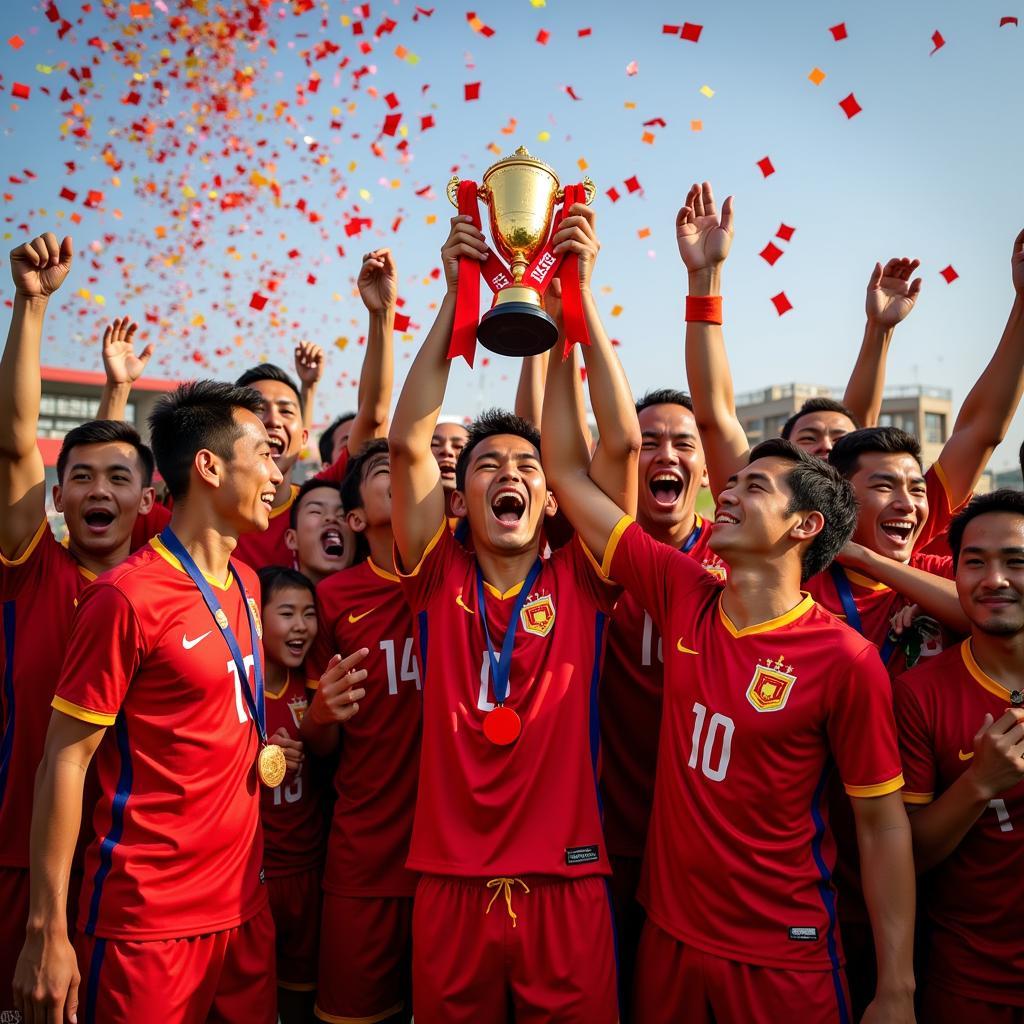 Hình ảnh đội tuyển Việt Nam vô địch AFF Cup: Khoảnh khắc đăng quang đầy cảm xúc