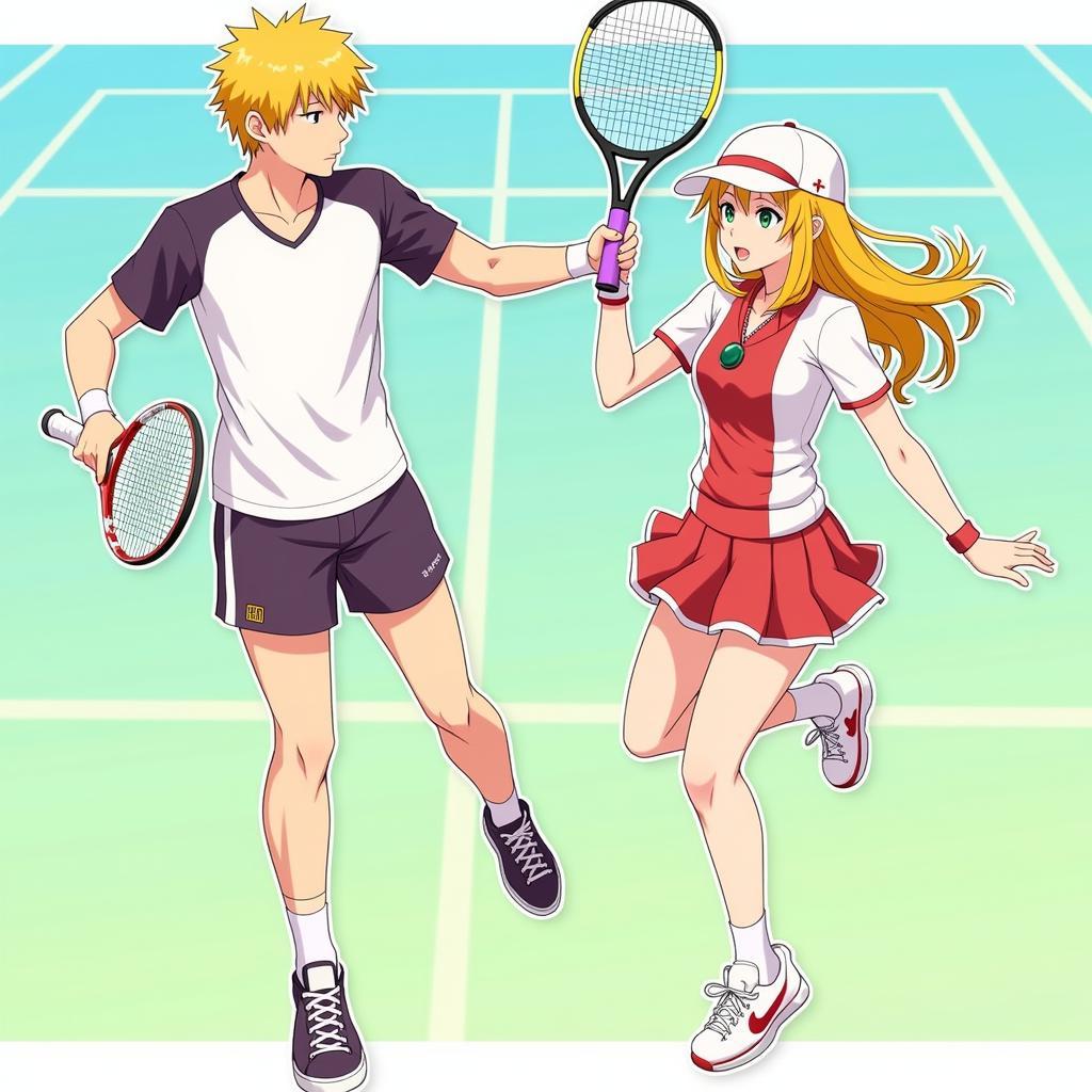 Ichigo mặc đồ thể thao chơi tennis cùng Ran