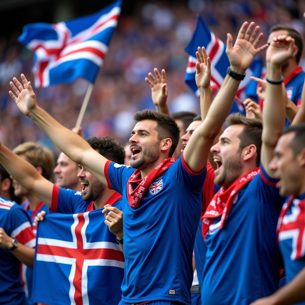 Khán giả Iceland cổ vũ tại World Cup 2018