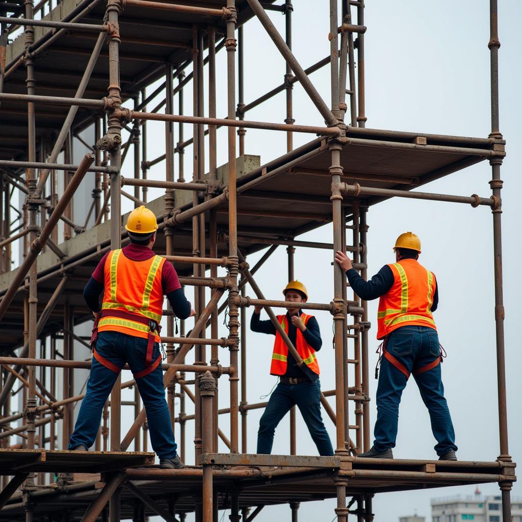 Lắp đặt giàn giáo tại cảng Đình Vũ: An toàn và hiệu quả