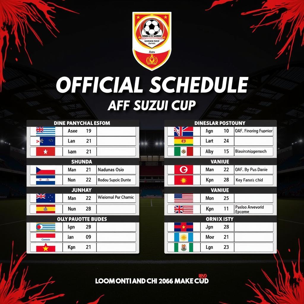 Lịch thi đấu đội tuyển Việt Nam AFF Suzuki Cup mới nhất