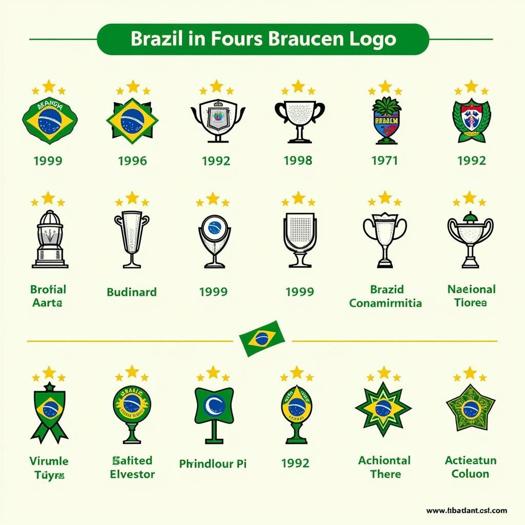 Logo Đội Tuyển Brazil Qua Các Thời Kỳ