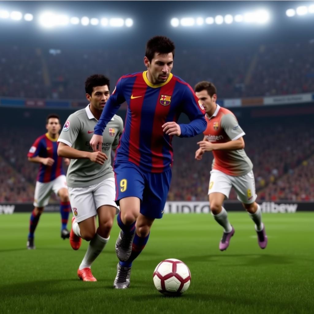 Messi thể hiện kỹ năng trong FIFA Online 3 2008