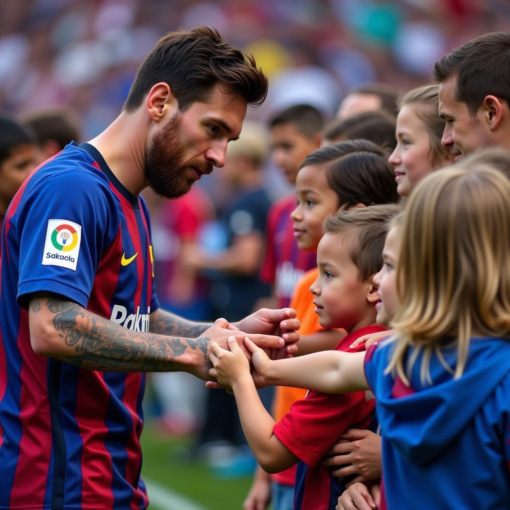 Messi truyền cảm hứng cho cầu thủ trẻ trên toàn thế giới