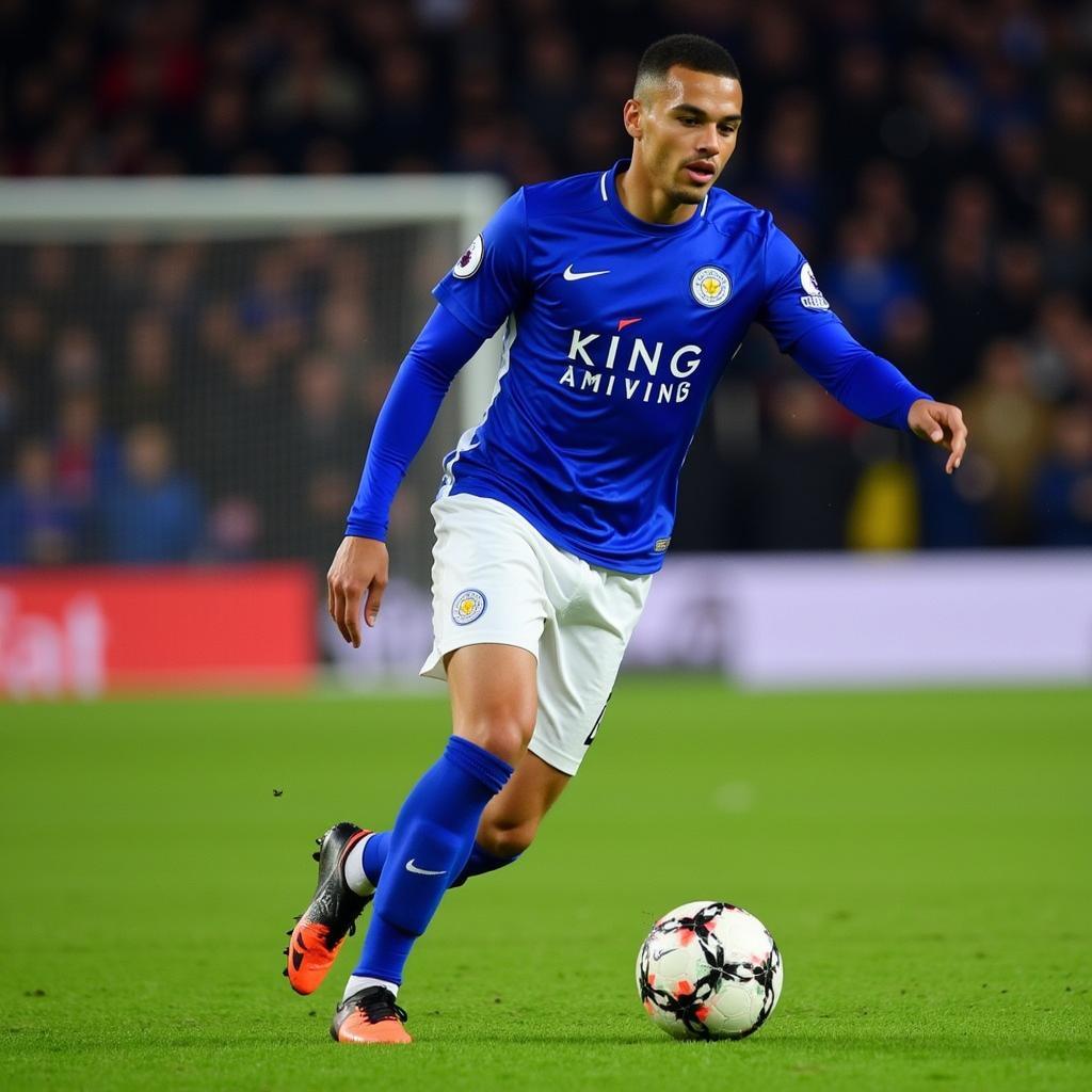 Riyad Mahrez trong màu áo Leicester City mùa giải 2015-2016