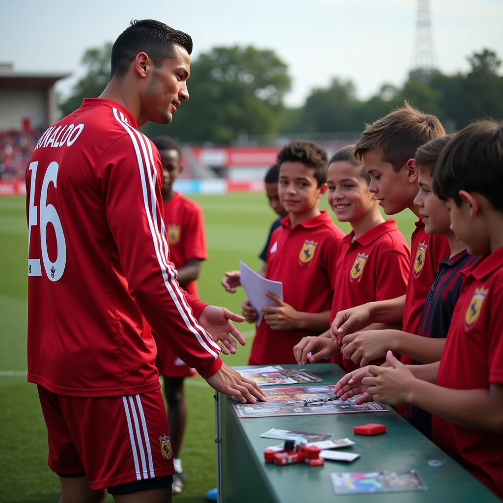 Ronaldo "béo" truyền cảm hứng cho các cầu thủ trẻ