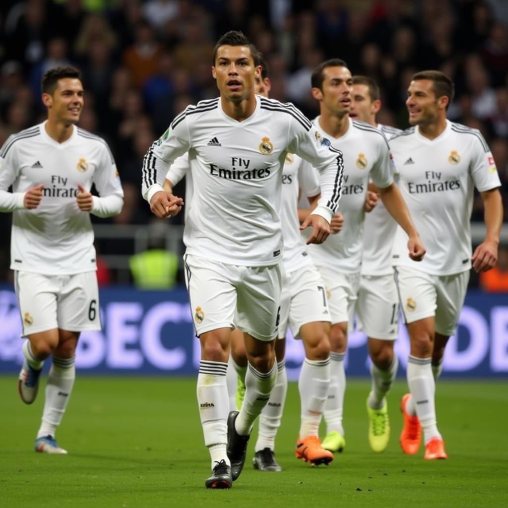 Cristiano Ronaldo ghi bàn tại Champions League 2013/2014