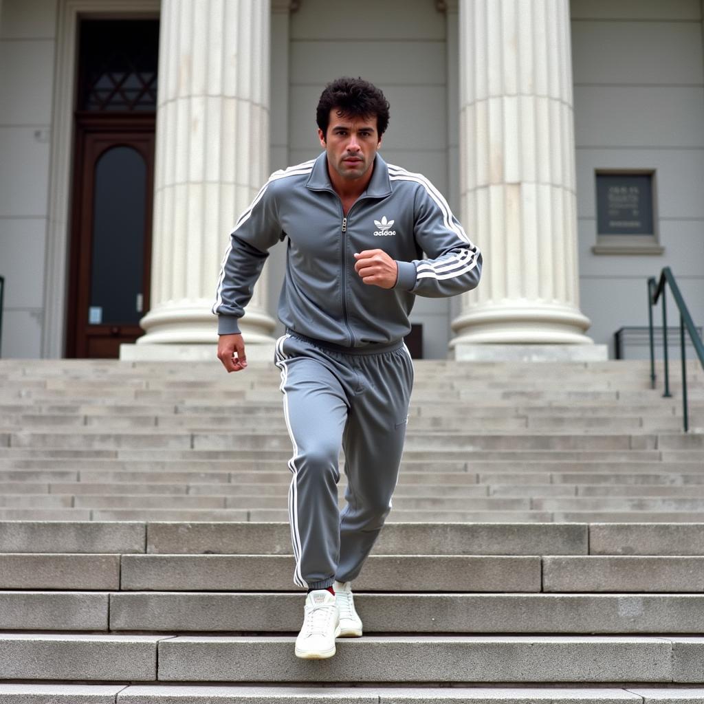 Rocky Balboa trong set đồ thể thao adidas