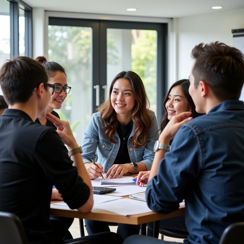 Sinh viên du học Úc ngành quản lý thể thao tham gia thảo luận nhóm