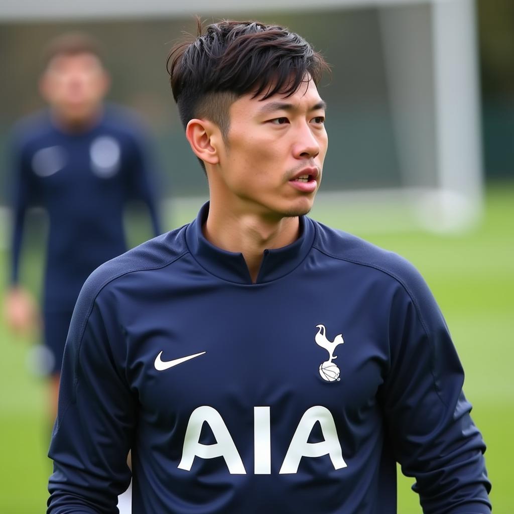 Son Heung-min tập luyện