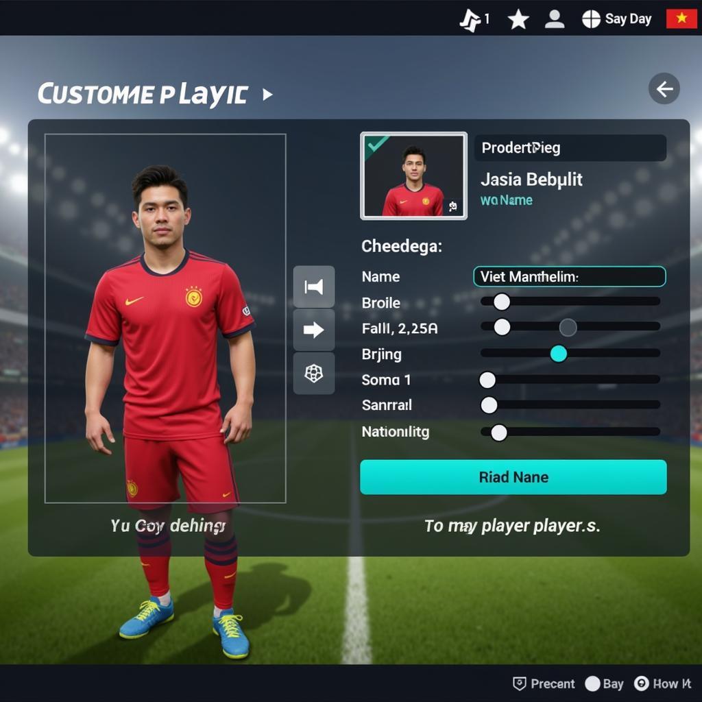 Tạo đội hình Việt Nam trong Dream League Soccer